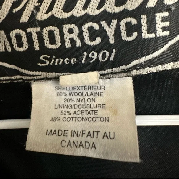 Indian Motocycle Wool Pea Coat Large ptp 26 - Picture 5 of 10